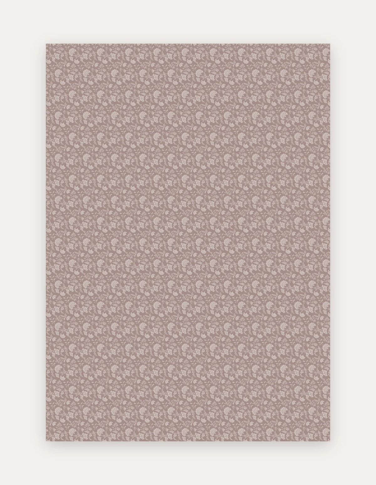 Flora Blush non-toxic high-density foam exercise mat in a soft blush-mauve botanical floral, shown in the 5x7 ft size