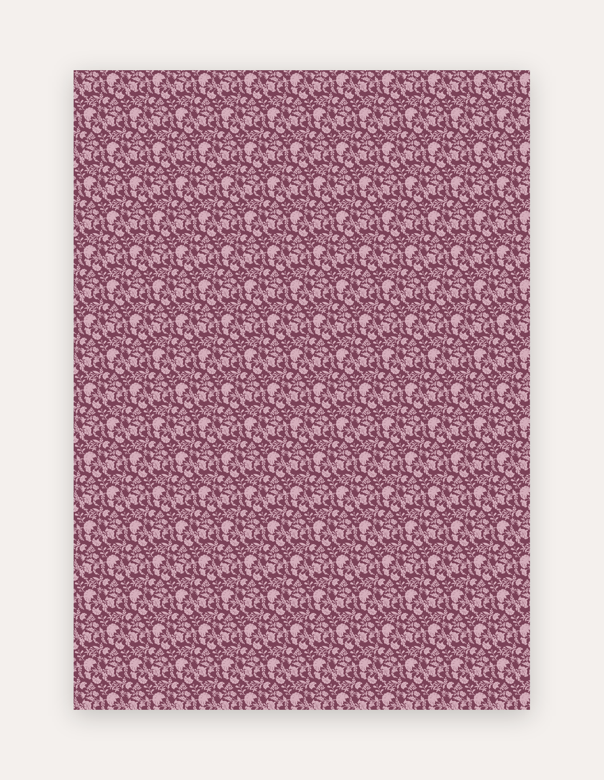 Flora Velour Swankymat 5x7 non-toxic cushioned foam yoga and play mat in burgundy floral print, waterproof wipe-clean surface
