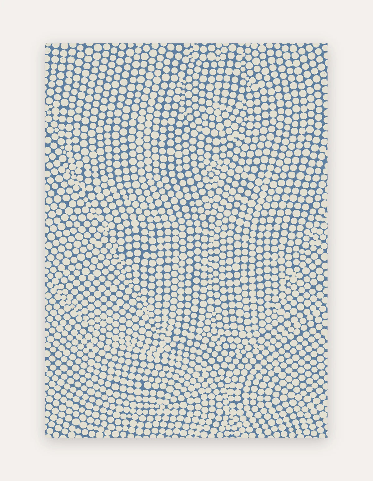 Circa Cove 5x7 exercise mat — a large non-toxic high-density foam mat in a cool blue pebble-dot pattern, shown flat for home workouts, yoga and family play