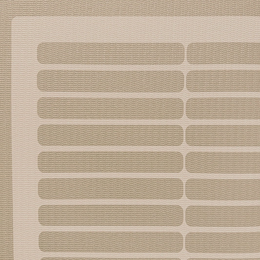 Arlo Dust Studio Mat closeup - textured mid-century geometric grid of soft taupe tiles with lighter sand lines and a framed border on a non-toxic studio mat by Swankymat