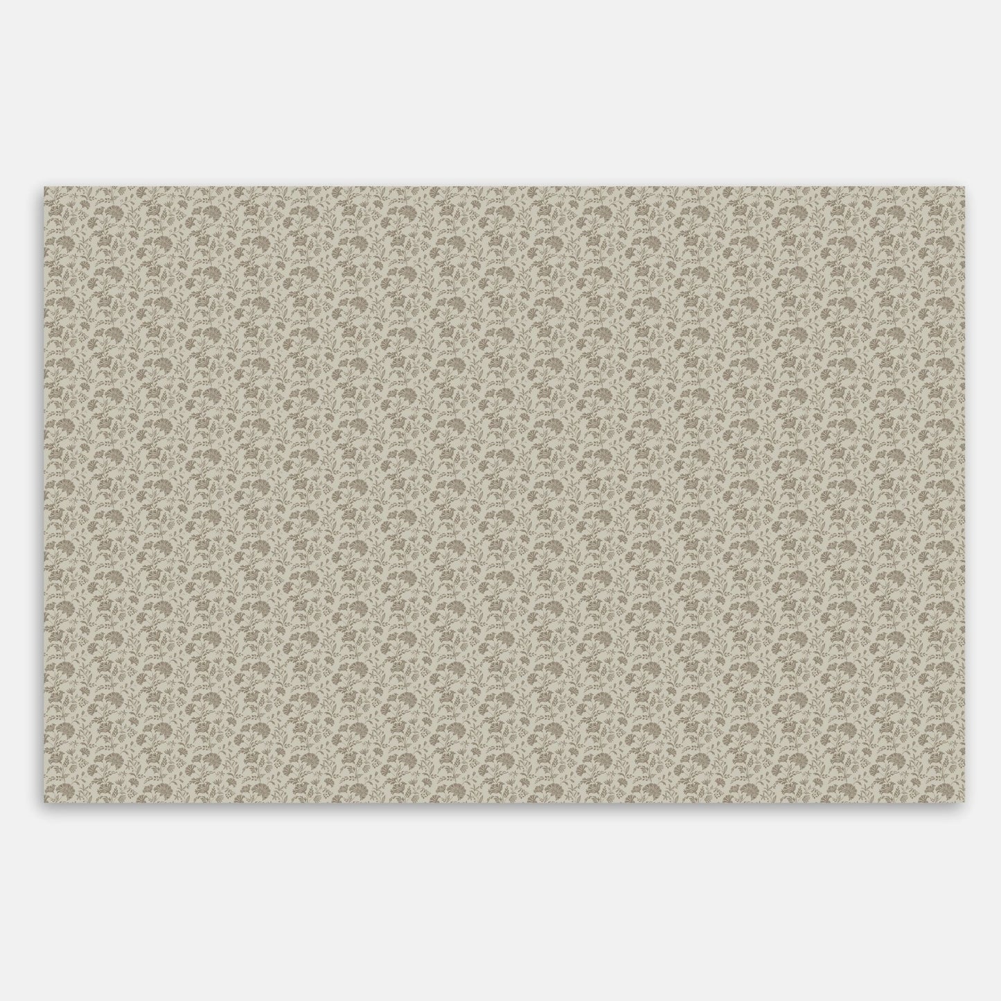Decorative Floral exercise and play mat neutral with flowers