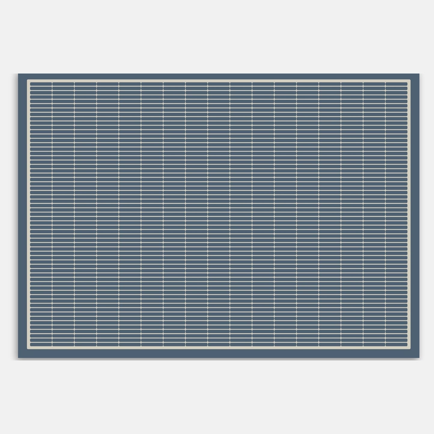 Swankymat navy pattern foam exercise mat and play mat with stylish grid pattern and bold border design.