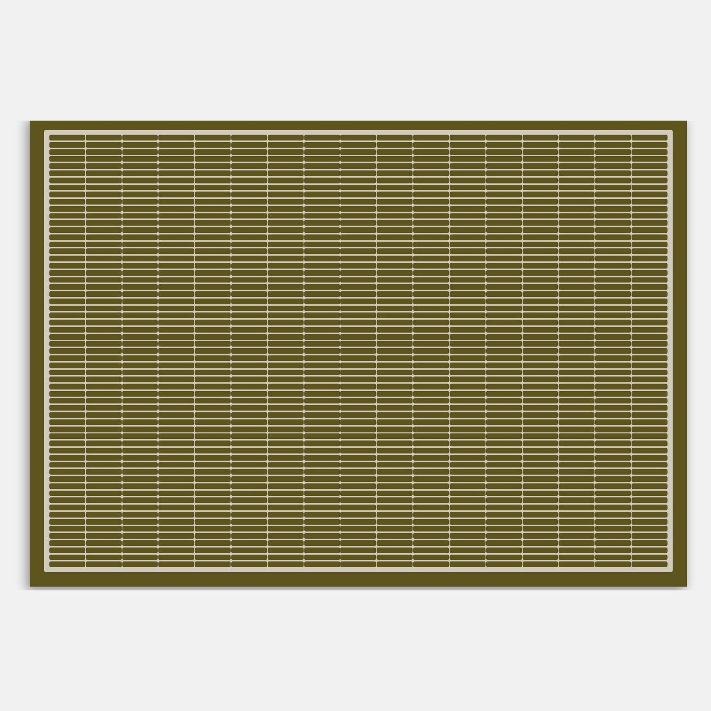 Swankymat olive green pattern foam exercise mat and play mat with grid pattern and bold border design.