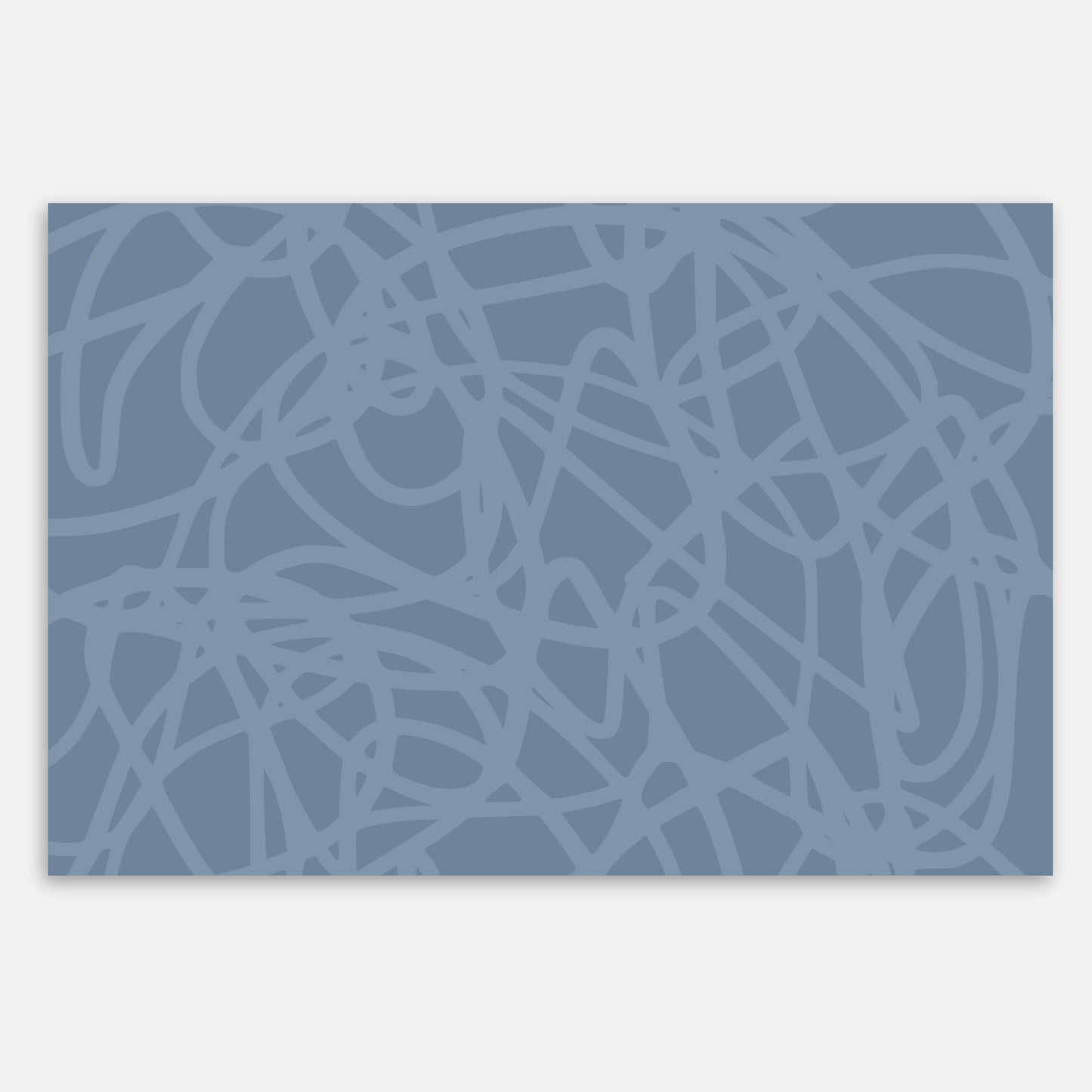 Swankymat scribble hazy blue foam exercise mat and play mat with abstract line pattern for home gyms, playrooms, or nurseries.