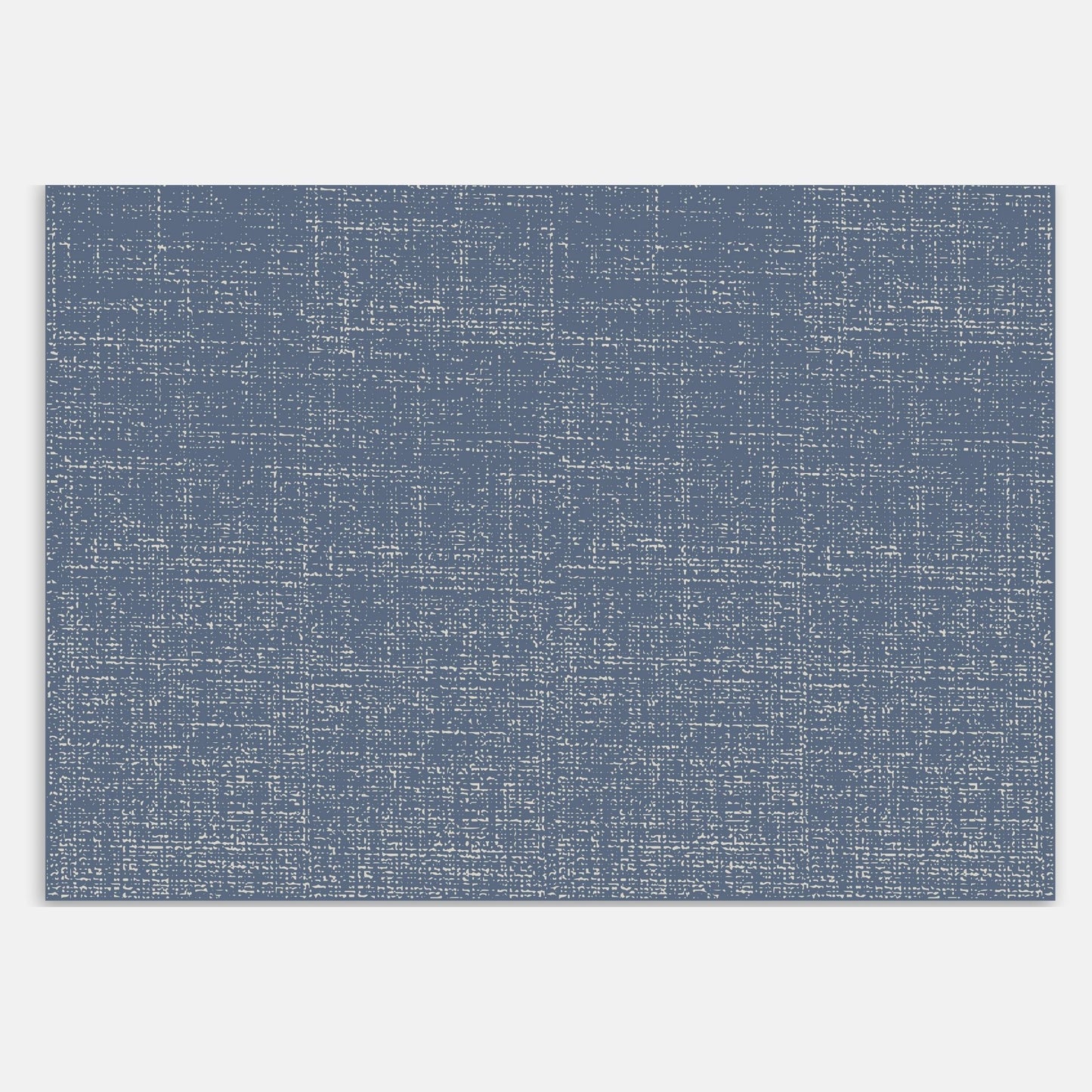 Swankymat navy blue textured design exercise mat and play mat in modern living room with beige sofa, black pendant light, and art.
