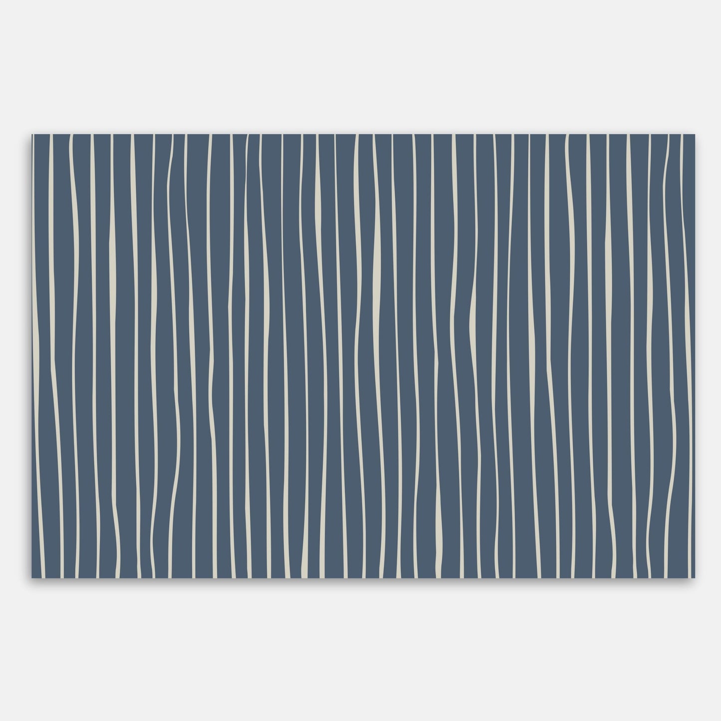 Swankymat non-toxic foam play mat and exercise mat with navy wavy line pattern for living rooms, nurseries, or home workouts.