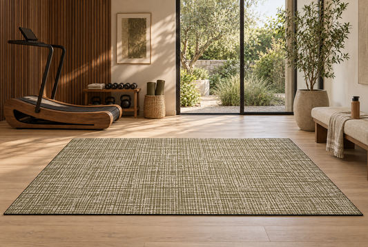 Sloane Olive Green swankymat large fitness mat in luxury home gym