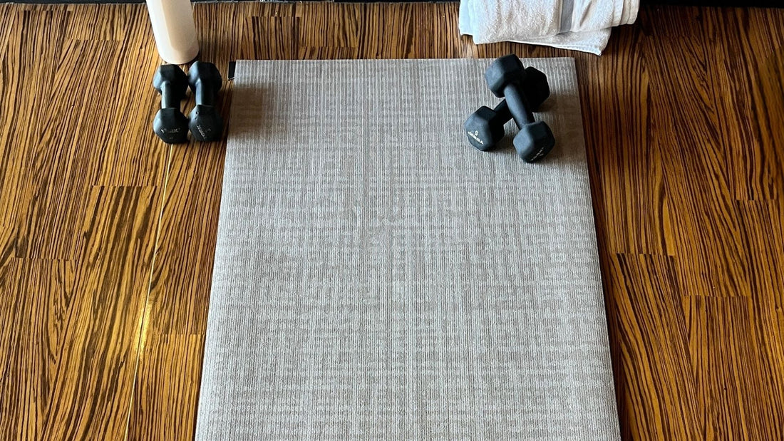 neutral modern pilates studio mat by swankymat