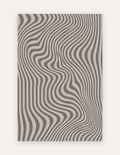 Zibra Dune oversized exercise and play mat in a dune-toned animal-stripe print, 6x9 ft, a non-toxic high-density foam rug alternative