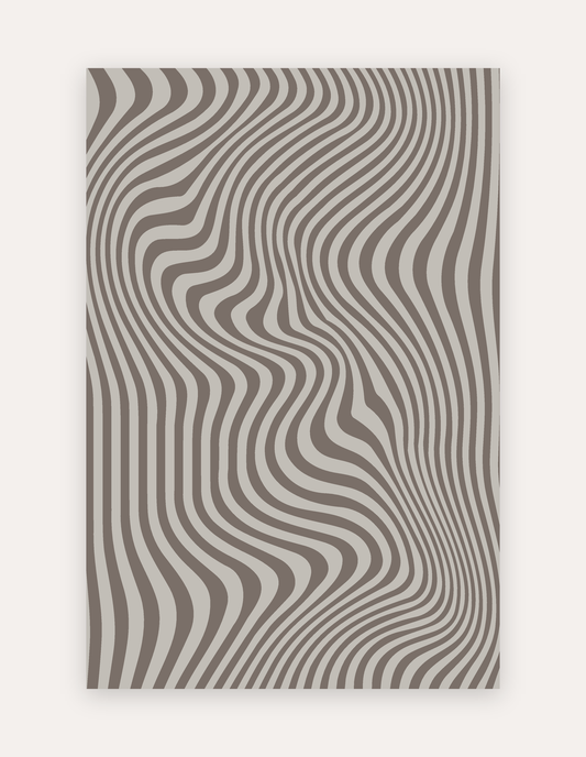 Zibra Dune oversized exercise and play mat in a dune-toned animal-stripe print, 6x9 ft, a non-toxic high-density foam rug alternative