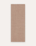 Sloane Blush Studio Mat, a rollable non-toxic high-density foam studio mat in a soft blush crosshatch, shown flat for yoga, pilates and HIIT