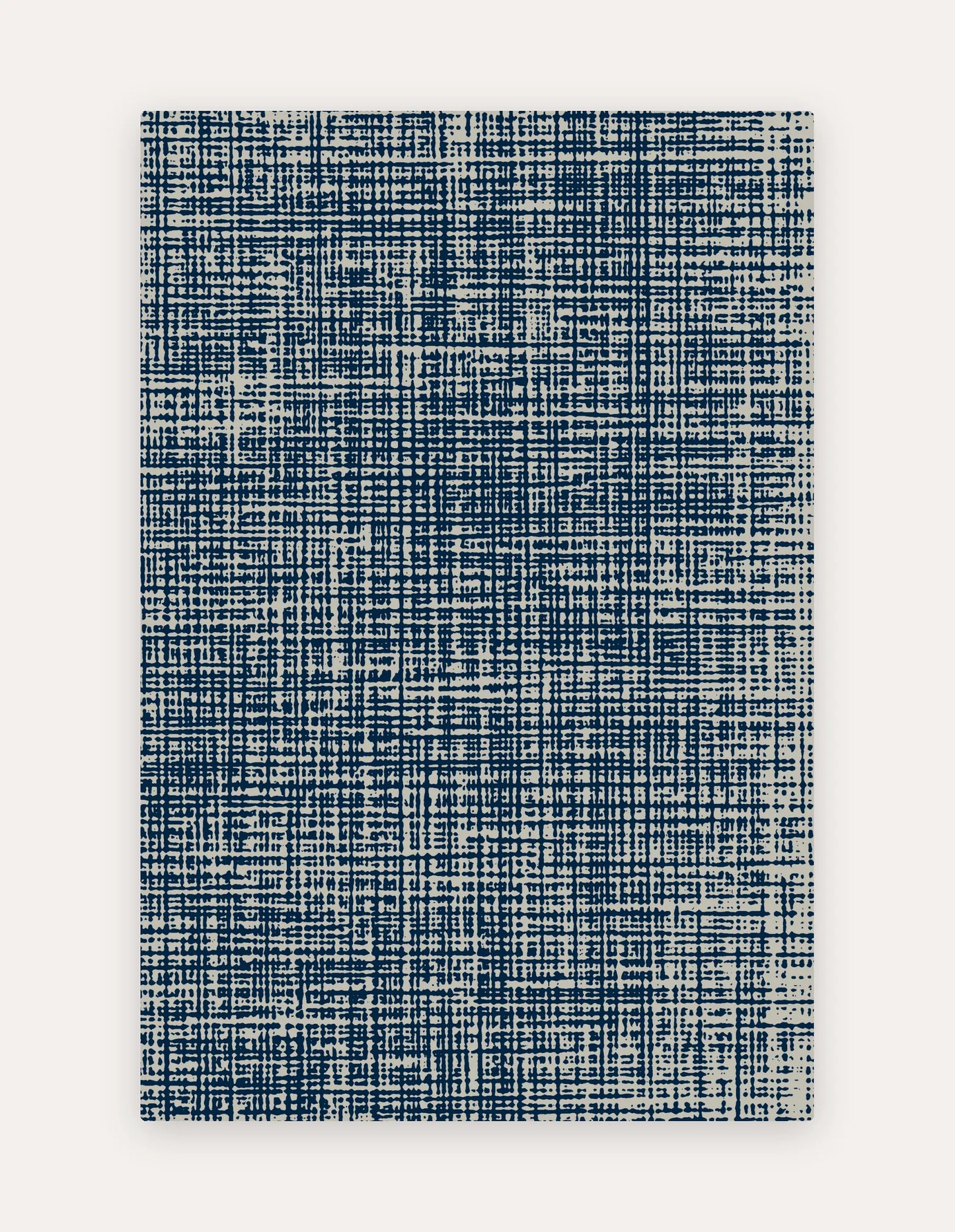Sloane Midnight non-toxic exercise mat in deep midnight-blue crosshatch, 6x9 ft — a cushioned-foam rug alternative for home workouts and play