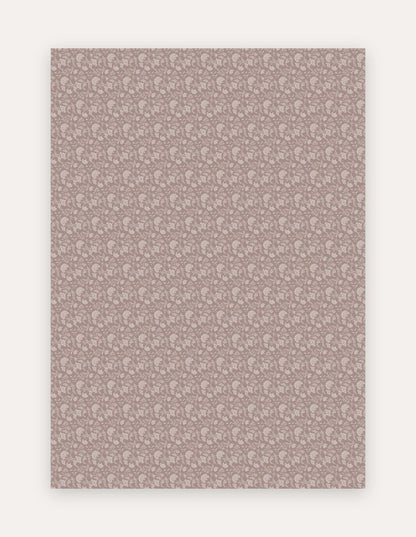 Flora Blush non-toxic high-density foam exercise mat in a soft blush-mauve botanical floral, shown in the 5x7 ft size