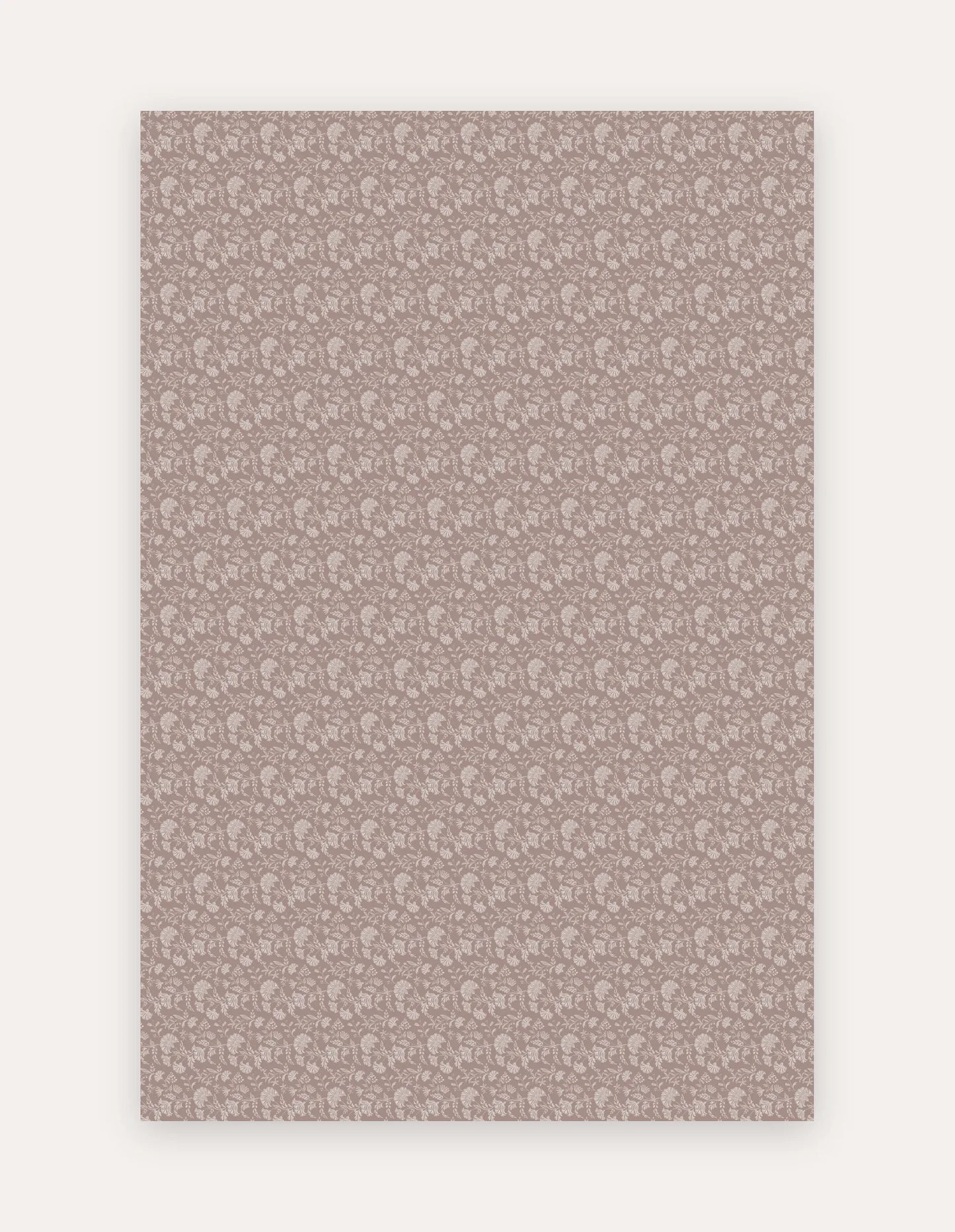 Flora Blush large exercise mat in blush-mauve floral on non-toxic high-density foam, 6x9 ft for home workouts and living spaces