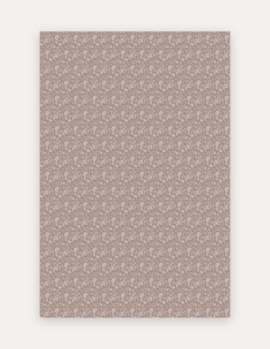 Flora Blush large exercise mat in blush-mauve floral on non-toxic high-density foam, 6x9 ft for home workouts and living spaces