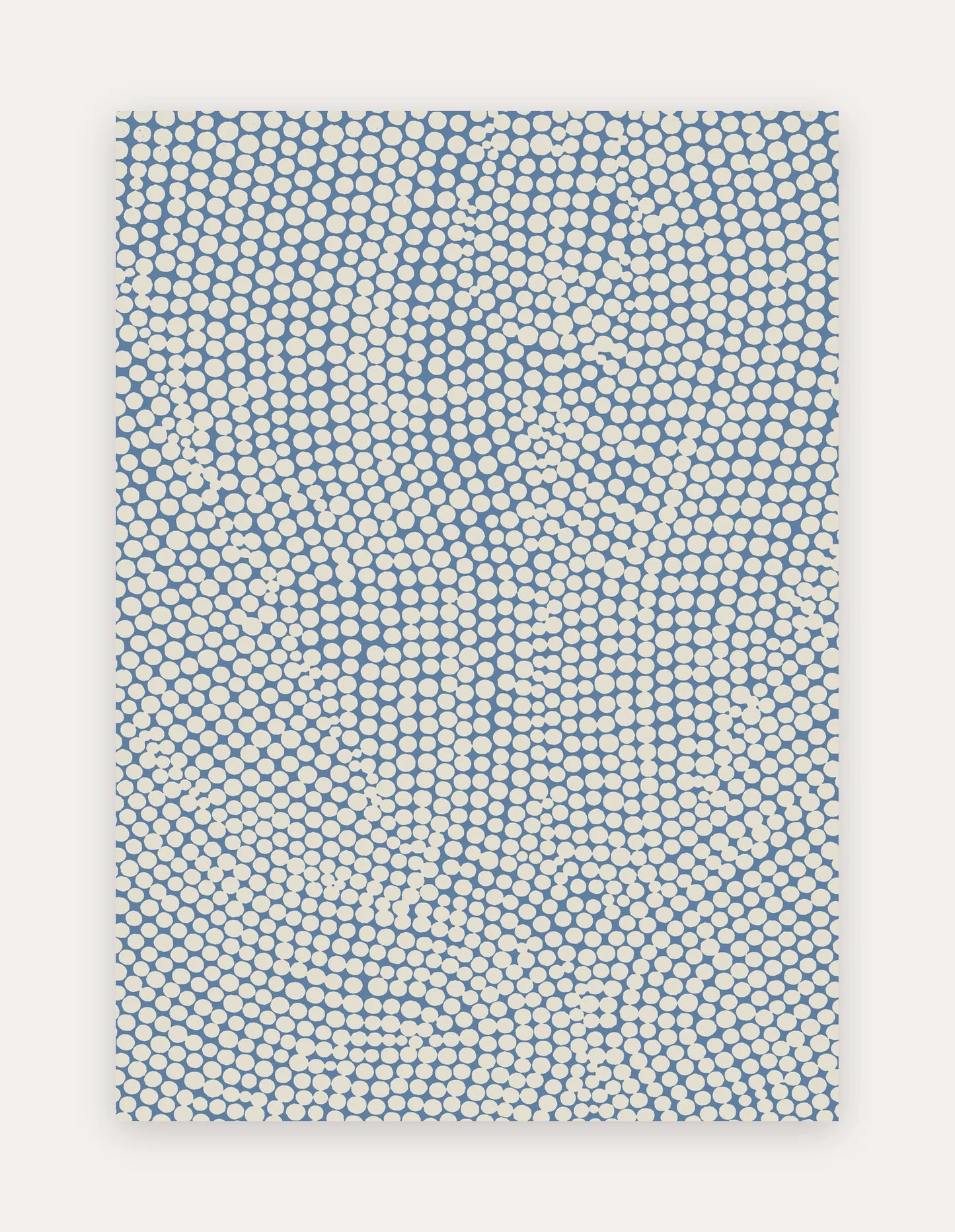 Circa Cove 5x7 exercise mat — a large non-toxic high-density foam mat in a cool blue pebble-dot pattern, shown flat for home workouts, yoga and family play