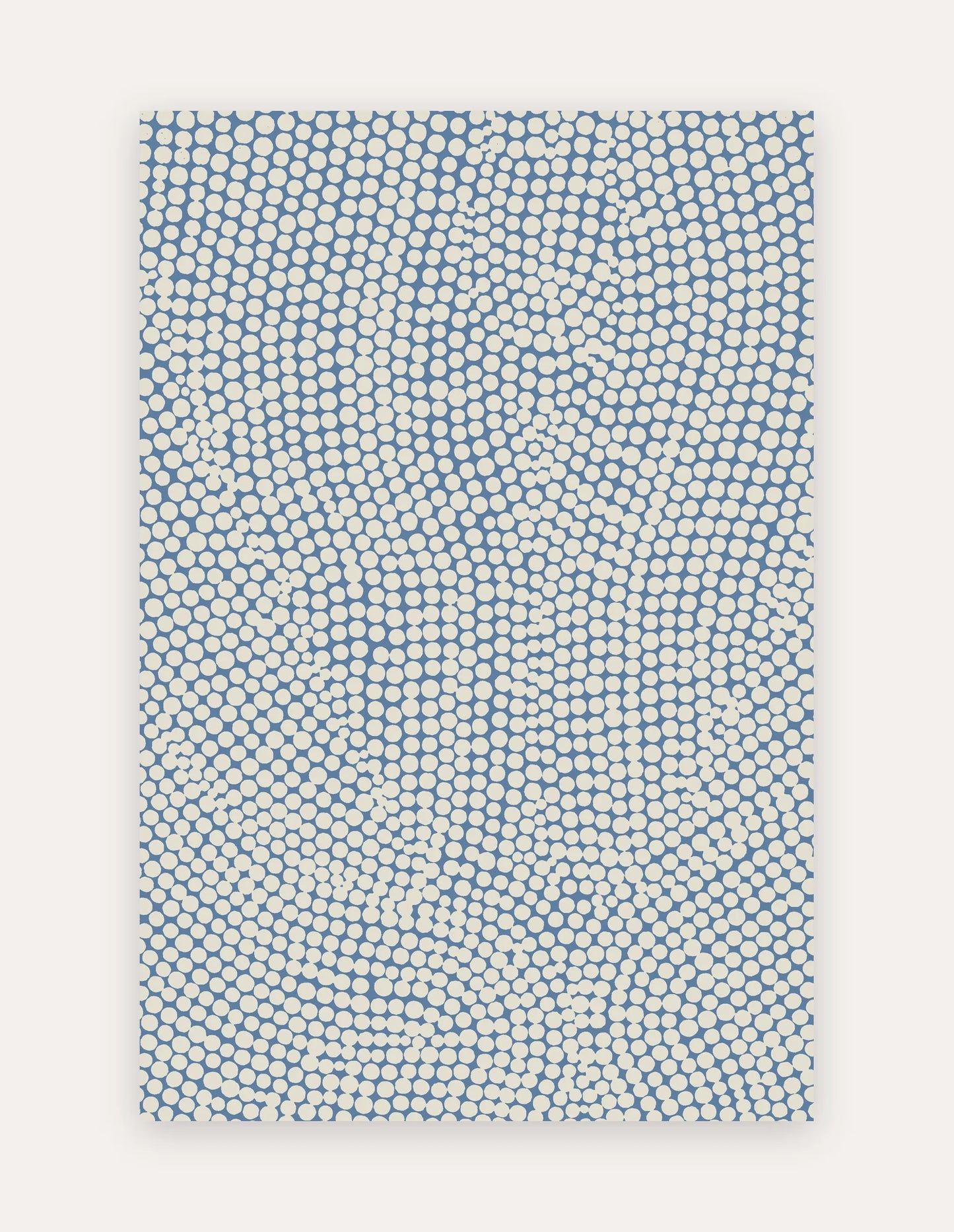 Circa Cove 6x9 exercise mat — an extra-large non-toxic high-density foam mat in a cool blue pebble-dot pattern, shown flat for home gym workouts, yoga and family play