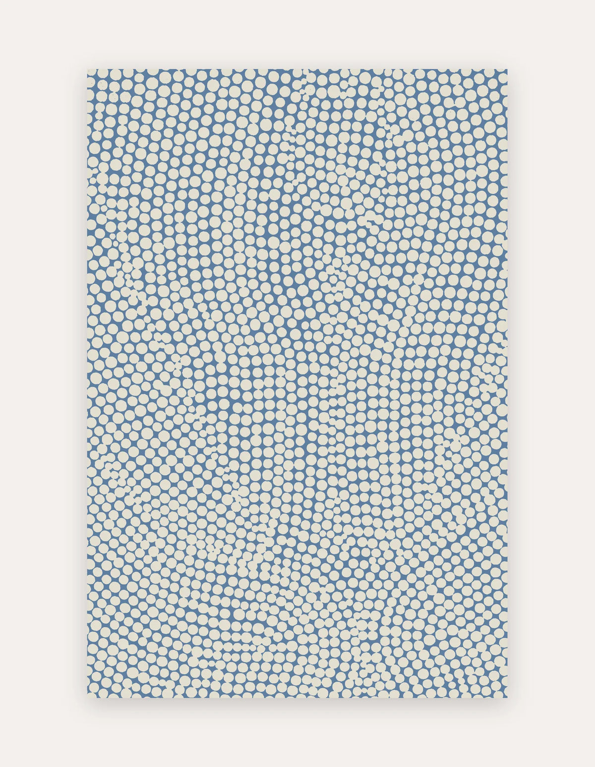 Circa Cove 6x9 exercise mat — an extra-large non-toxic high-density foam mat in a cool blue pebble-dot pattern, shown flat for home gym workouts, yoga and family play
