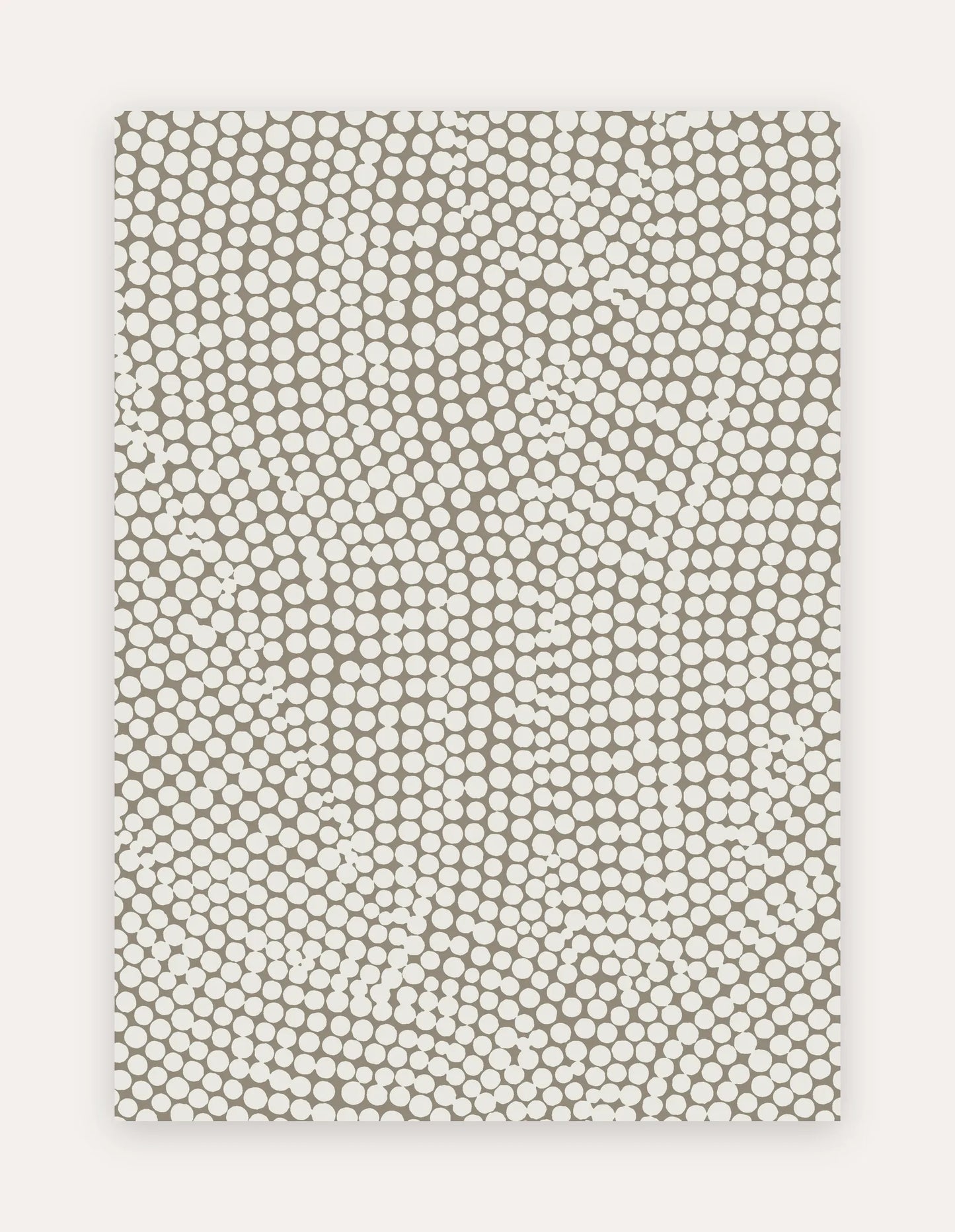 Circa Sandstone 5x7 exercise mat — a large non-toxic high-density foam mat in a warm sandstone pebble-dot pattern for home workouts, yoga and family play