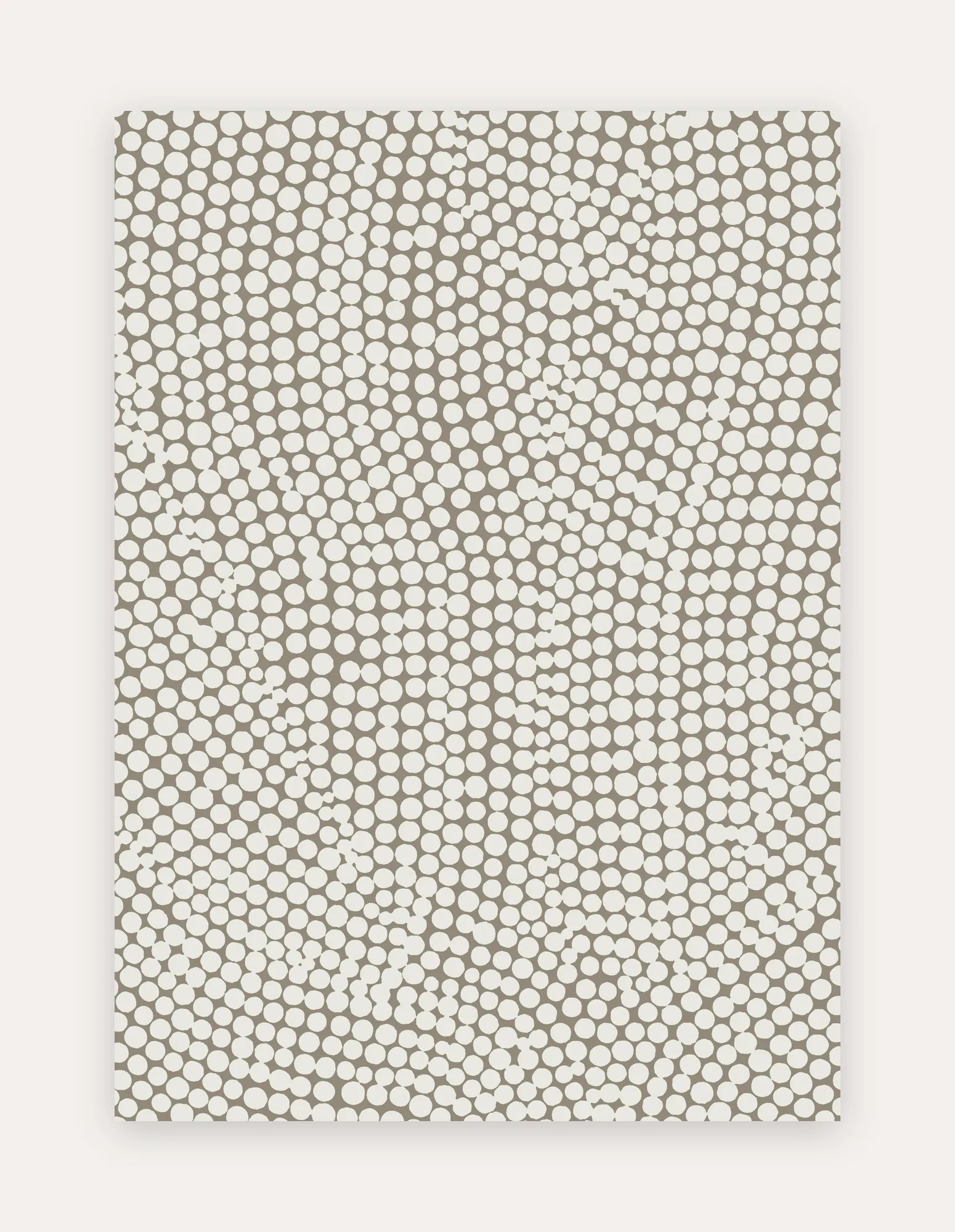 Circa Sandstone 5x7 exercise mat — a large non-toxic high-density foam mat in a warm sandstone pebble-dot pattern for home workouts, yoga and family play
