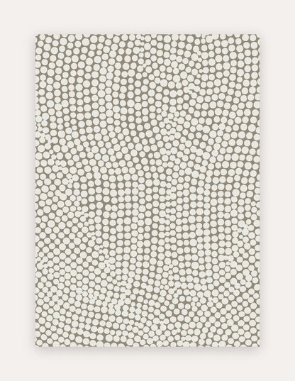 Circa Sandstone 5x7 exercise mat — a large non-toxic high-density foam mat in a warm sandstone pebble-dot pattern for home workouts, yoga and family play