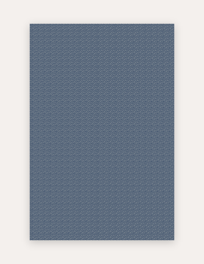Maisy Navy oversized mat shown flat in a 6x9 ft size, navy-blue geometric pattern on cushioned non-toxic foam, a modern rug alternative
