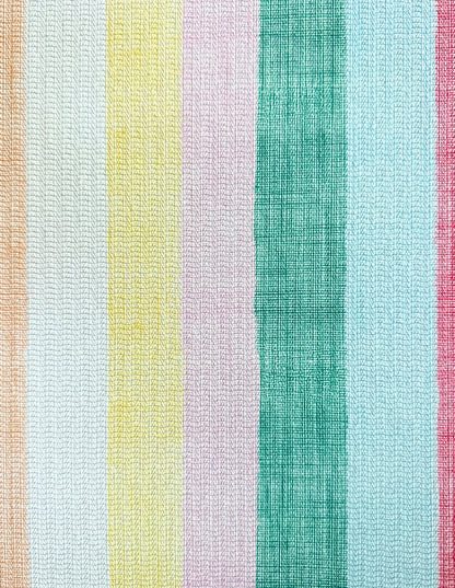 Close-up of The Riviera mat surface showing its multicolor design on cushioned, wipe-clean non-toxic high-density foam
