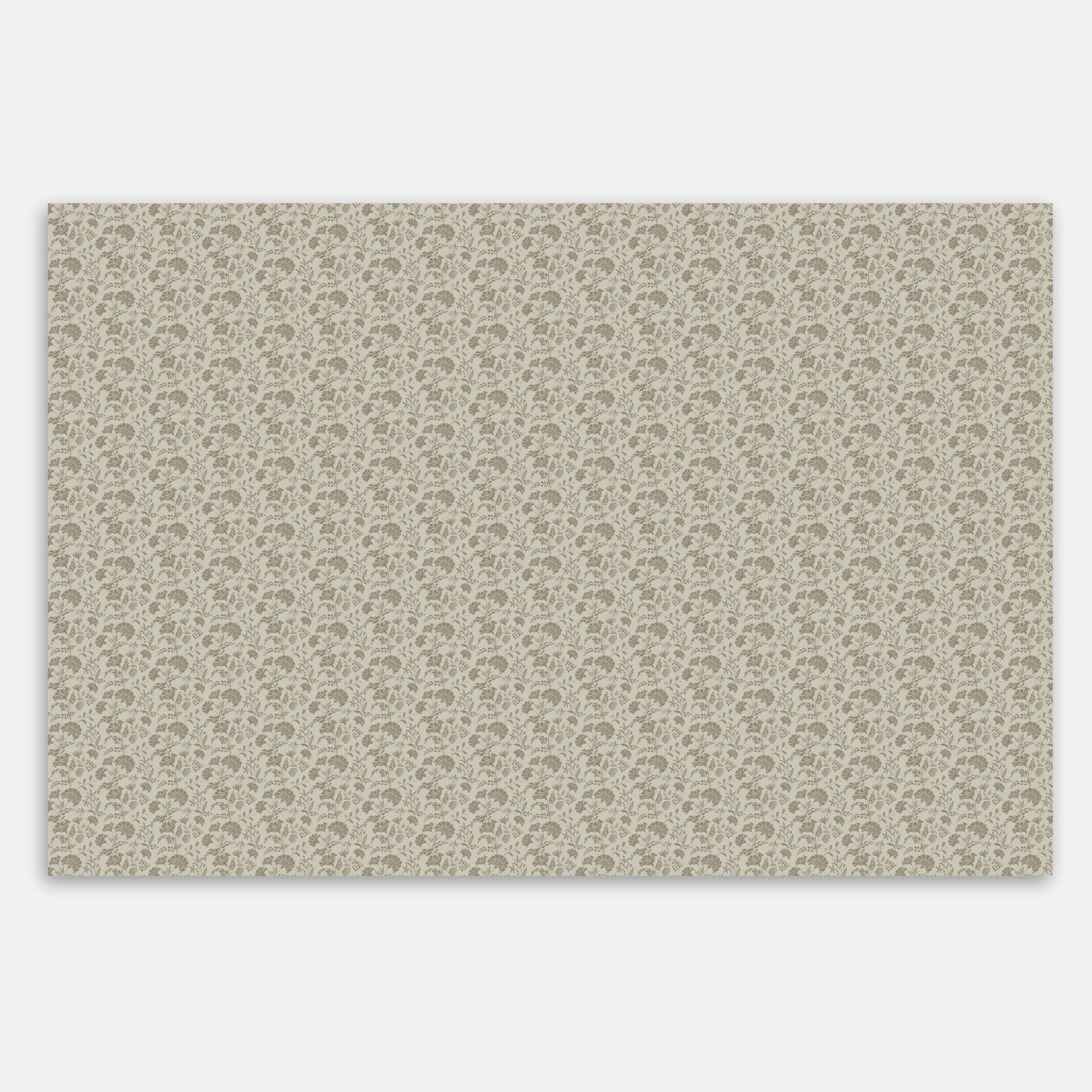 Decorative Floral exercise and play mat neutral with flowers