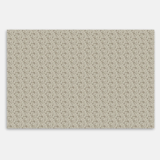 Decorative Floral exercise and play mat neutral with flowers