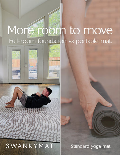 Swankymat large stylish mat vs standard mat comparison