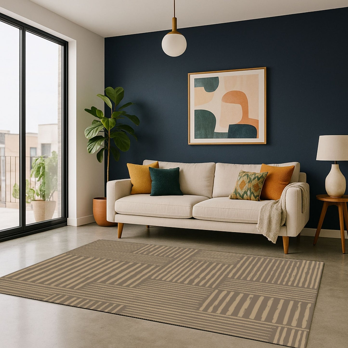 Swankymat Rhodes Mocha baby play mat and exercise mat in neutral tan and brown