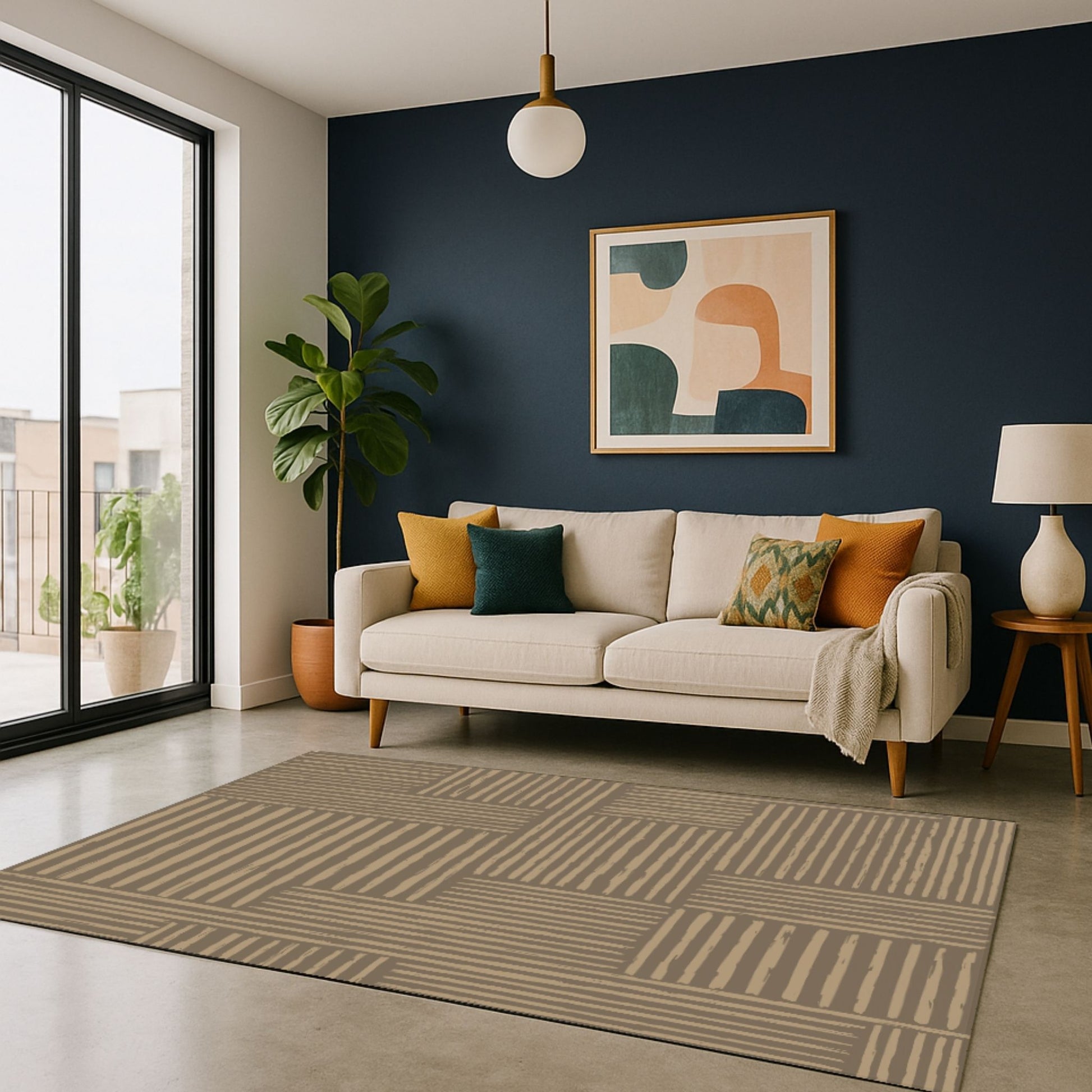 Swankymat Rhodes Mocha baby play mat and exercise mat in neutral tan and brown