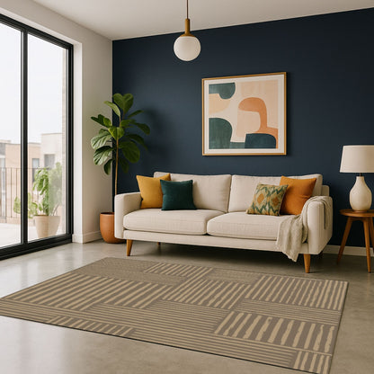 Swankymat Rhodes Mocha baby play mat and exercise mat in neutral tan and brown