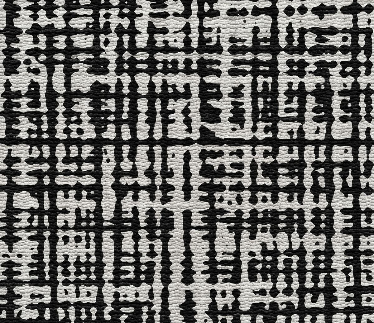 Sloane Onyx Oversized Mat closeup - woven linen crosshatch texture in deep black on a pale gray non-toxic exercise mat by Swankymat
