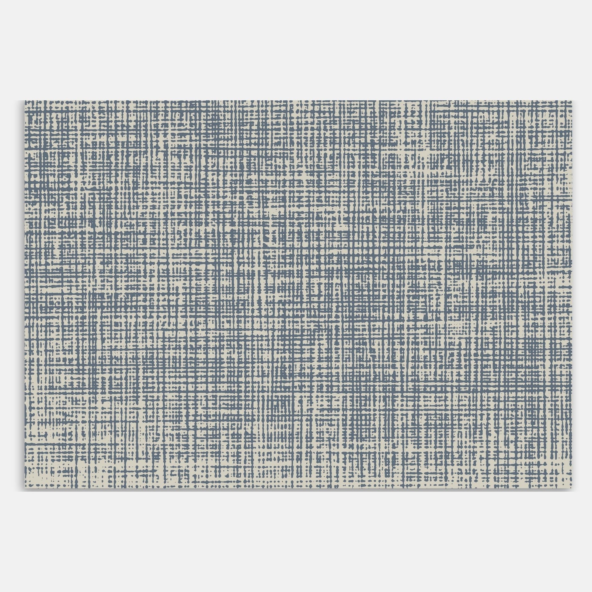 Swankymat blue textured non-toxic foam play mat with modern grid pattern. Soft mat for kids and home exercise.