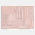 Swankymat light pink striped non-toxic foam exercise mat and play mat with modern pattern for kids and home exercise.
