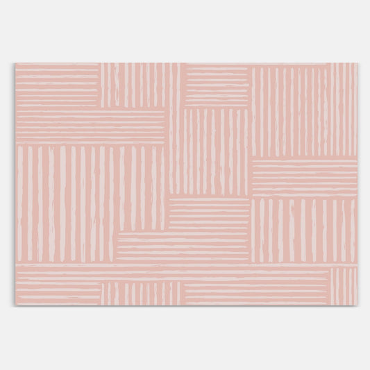 Swankymat light pink striped non-toxic foam exercise mat and play mat with modern pattern for kids and home exercise.