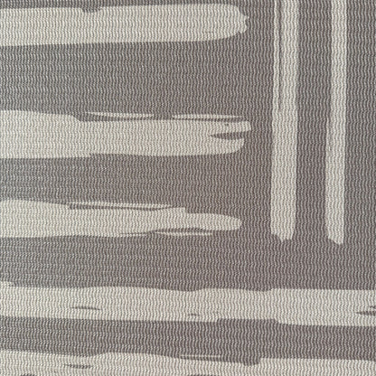 Swankymat neutral brown striped non-toxic foam exercise mat and baby play mat with modern pattern for kids and home exercise.