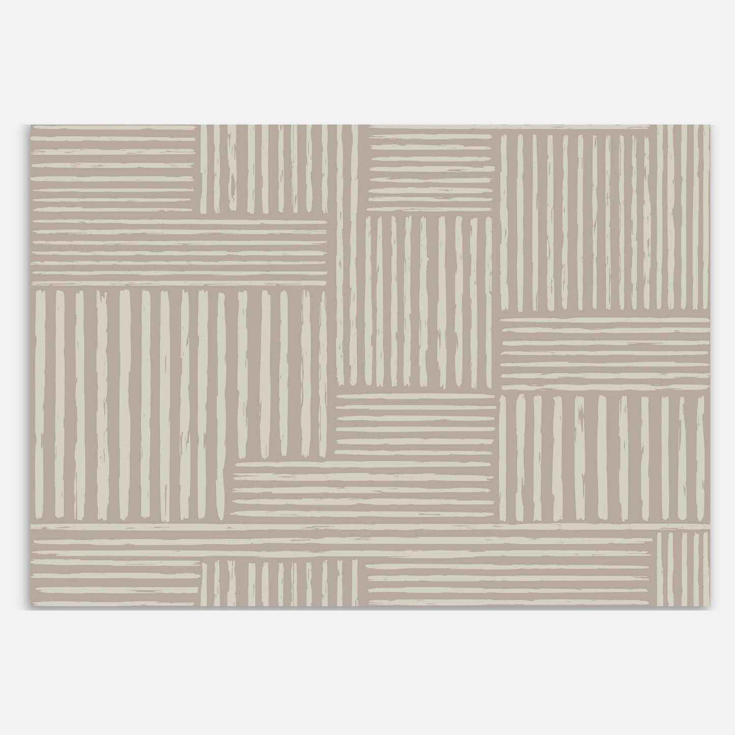 Swankymat neutral striped non-toxic foam exercise mat and play mat with modern pattern for kids and home exercise.