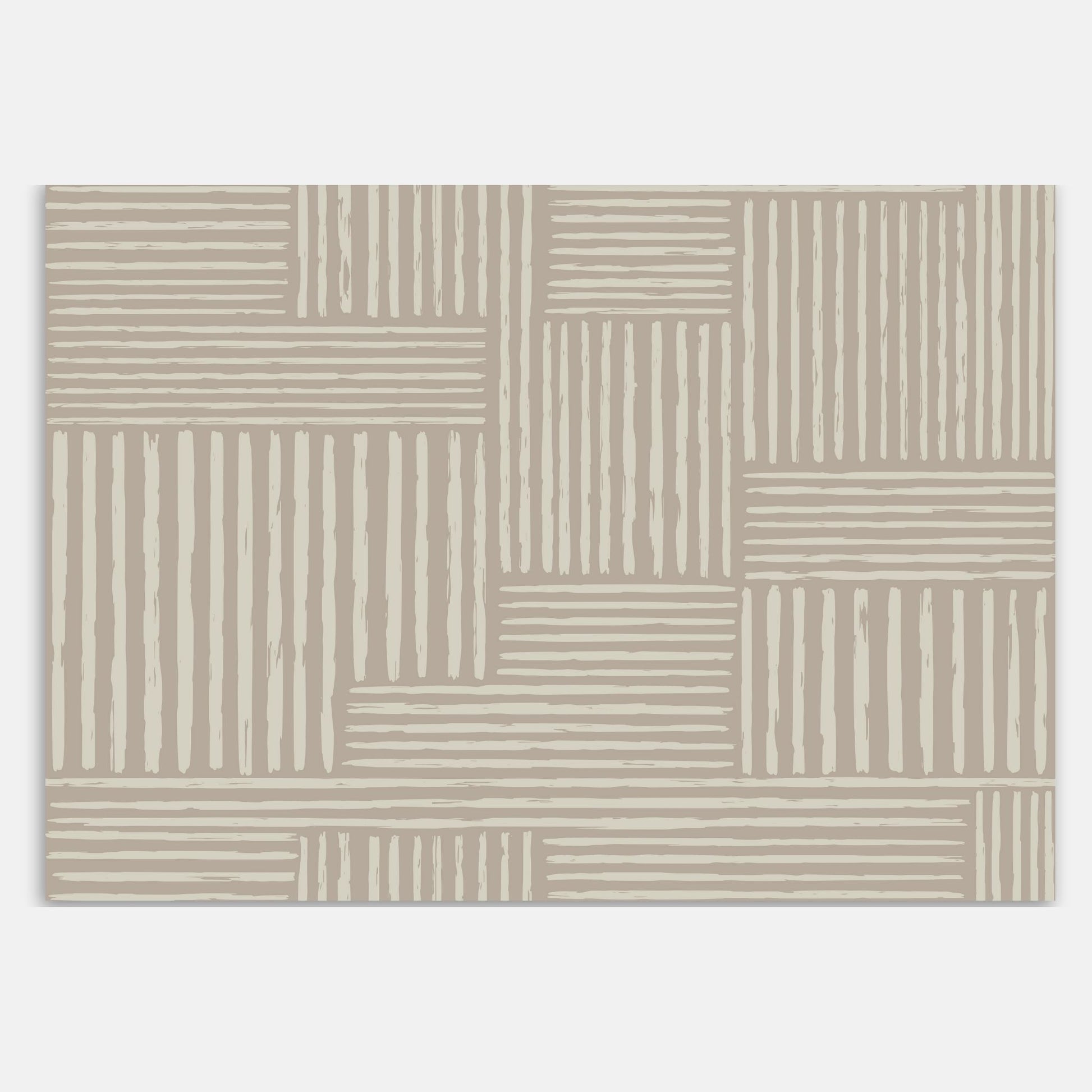 Swankymat neutral striped non-toxic foam exercise mat and play mat with modern pattern for kids and home exercise.
