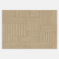 Swankymat neutral tan and brown striped non-toxic foam exercise mat and play mat with modern pattern for kids and home exercise.
