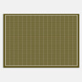 Swankymat olive green pattern foam exercise mat and play mat with grid pattern and bold border design.