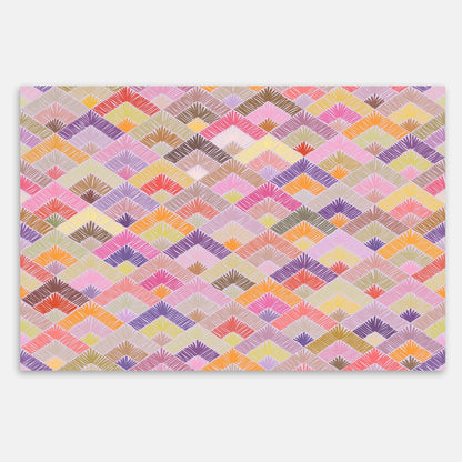 Swankymat pink extra large multicolor decorative non-toxic foam exercise mat and play mat with modern pattern for kids and home exercise.