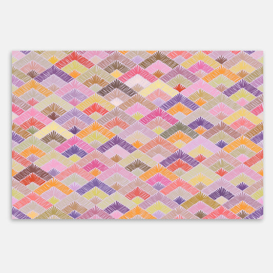 Swankymat pink extra large multicolor decorative non-toxic foam exercise mat and play mat with modern pattern for kids and home exercise.