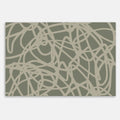 Swankymat scribble forest green foam baby play mat for exercise with abstract line pattern for playrooms, nurseries, or gyms.