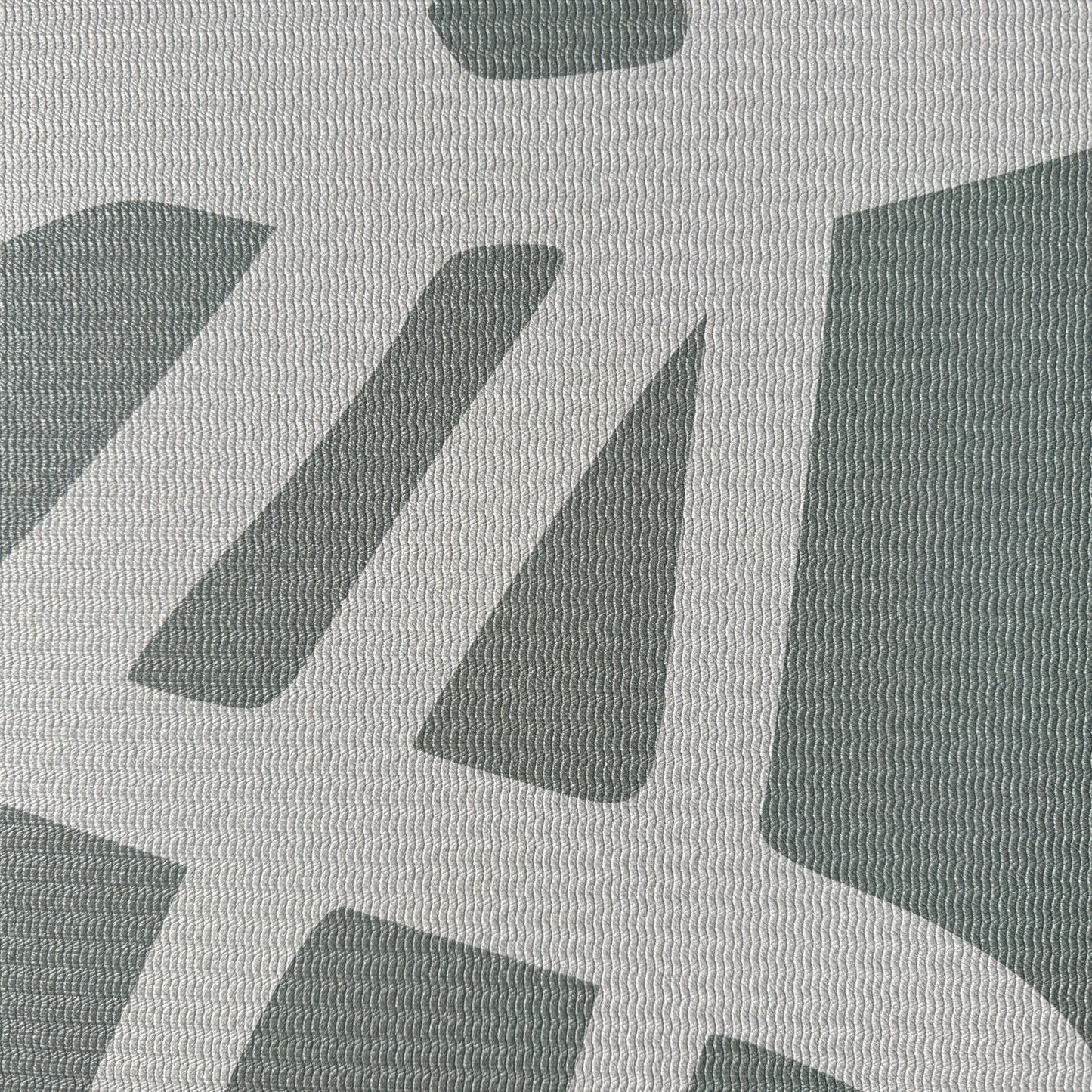 Non-toxic yoga mat and baby play mat in green scribble modern pattern