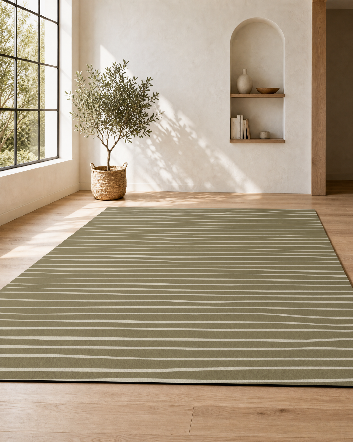 Wavy Olive Oversized Mat