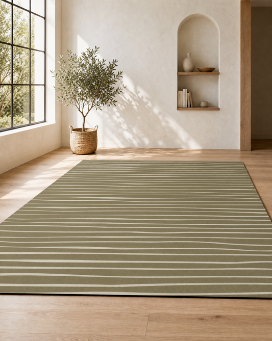 Wavy Olive Oversized Mat