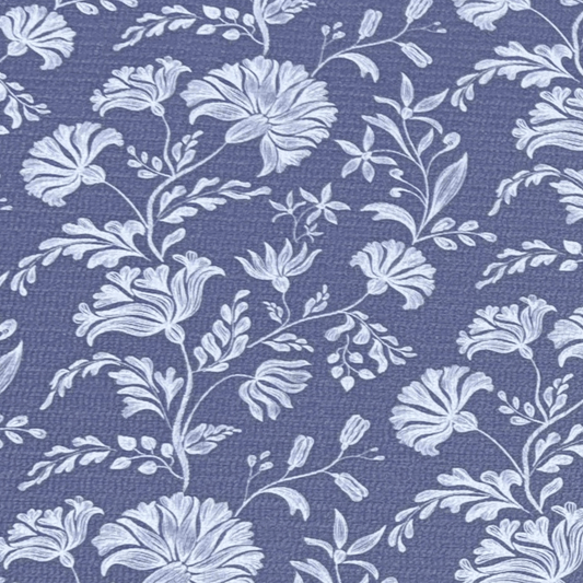 Swankymat Flora Indigo non-toxic eco-friendly exercise mat and play mat closeup floral pattern
