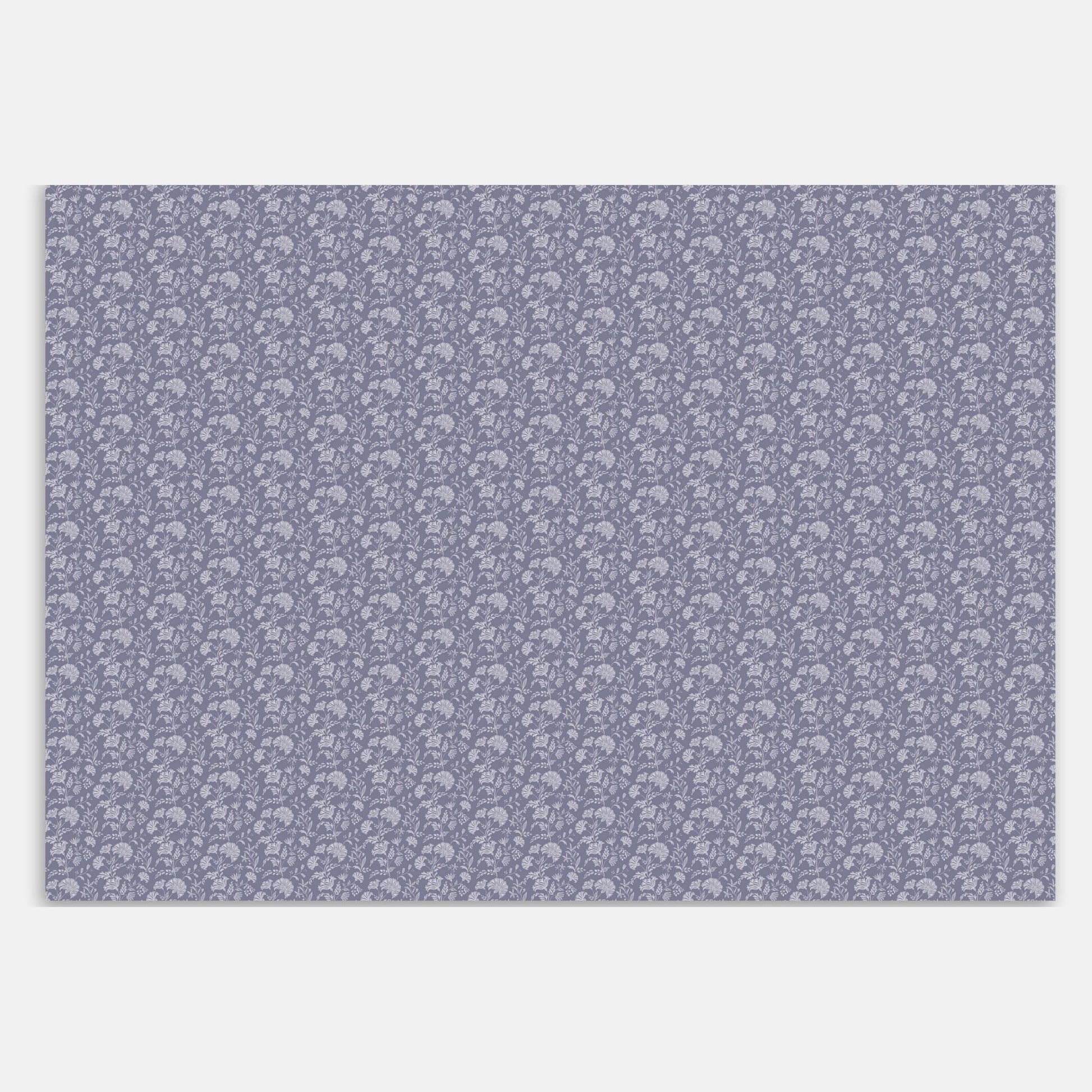 Swankymat non-toxic foam play mat and exercise mat with indigo floral pattern for living rooms, nurseries, or home exercise.